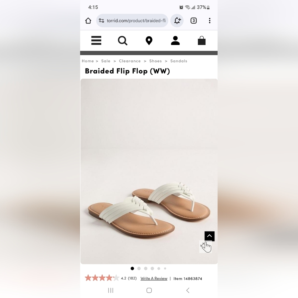 White Torriid flip flops